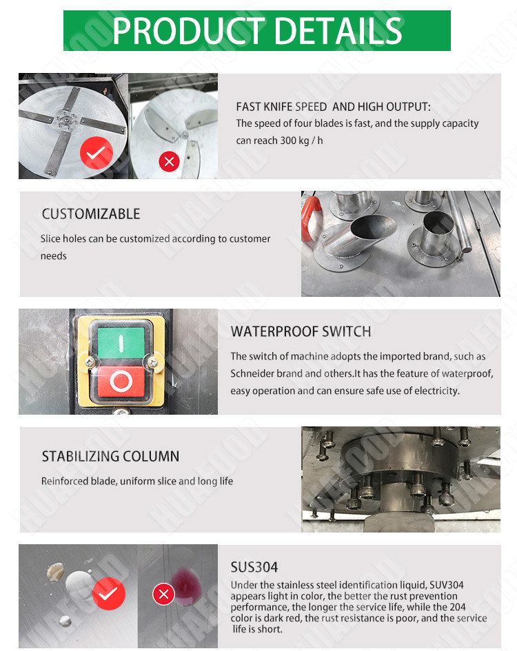 HDF-S01 Multifunction Vegetable Cutting Machine Electric Potato Radish Slicer Machine