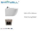 Bathroom Wc White Wall Hung Bidet 520*370*305 mm size , Floor mounted bidet