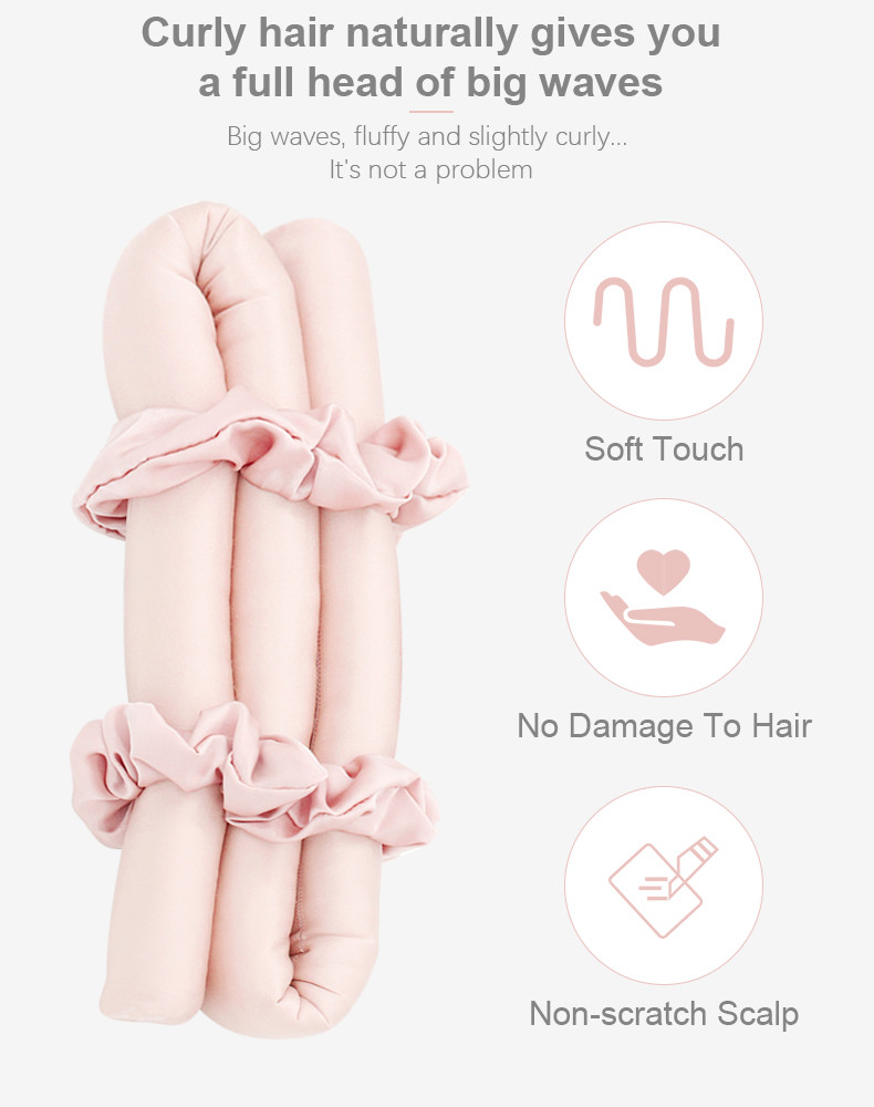Heatless Silk Hair Curling Ribbon Flexible 100% Mulberry Silk Material