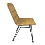 Waterproof Recyclable PVC Rattan Wicker Bar Stools W52cm