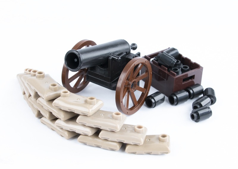 Combat accessories bricks army weapons cannon model military mini building blocks