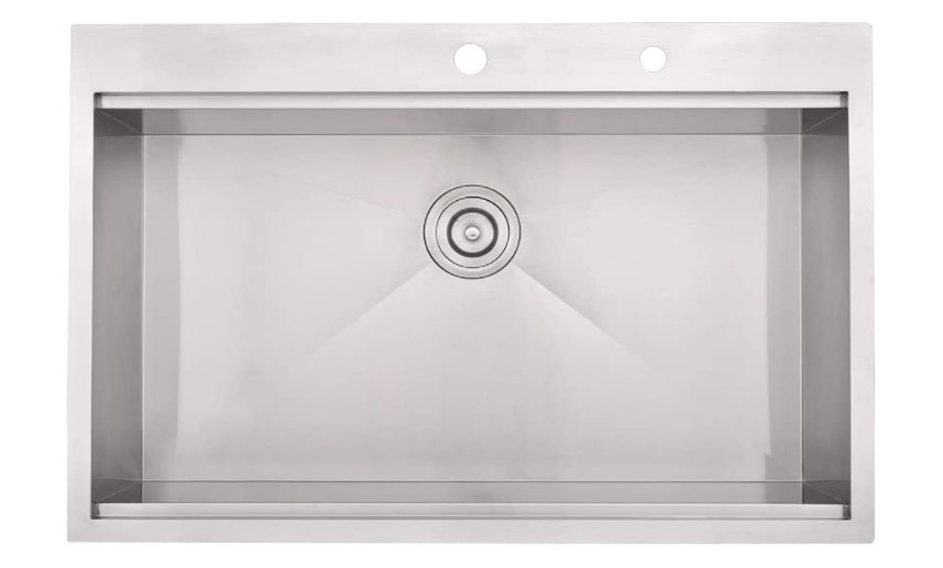 Brushed Stainless Single Bowl Workstation Kitchen Sink Drop In Kitchen Handmade Sink
