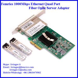 Wholesale 1000Mbps Quad Port Network Card SFP Slot Server NIC Adapter, Fiber Optic Network Adapter Femrice 10004PF from china suppliers