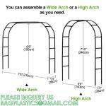 Metal Garden Arbor Wedding Arch, Combination for Various Climbing Plants, Rose