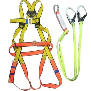 Wholesale Five Point Full Body Outdoor High-Altitude Operation Double Hook Anti Fall Safety Rope from china suppliers