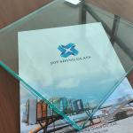 8mm Colorless Tempered Laminated Glass With 0.38mm Ultra Clear PVB Film