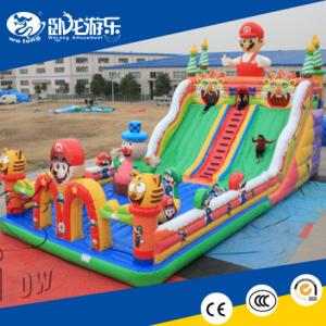 China titanic amusing super Mario inflatable slide for kids on sale