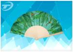 23cm Promotional Folding Hand Fans With Natural Wooden Ribs And Fabric Or Paper