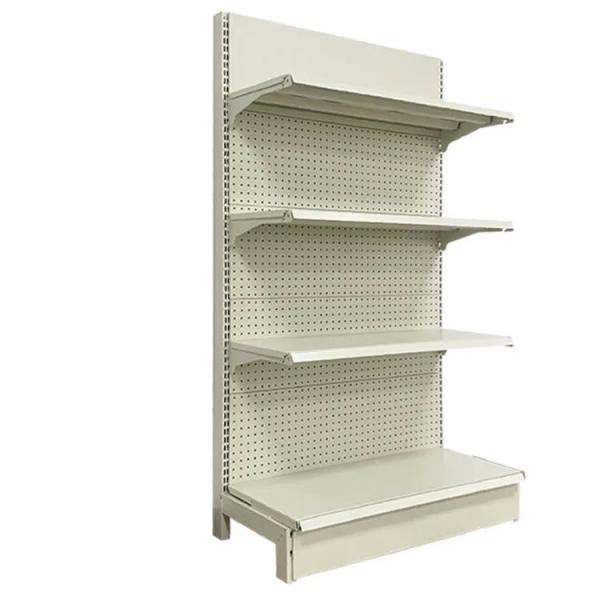 Factory Custom Size Color white gondola shelving supermarket shelf market