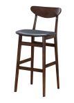 Wooden High Bar Stools With Arms Upholstery For Bar Furniture And Bistro