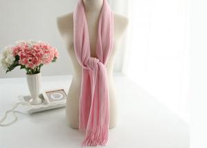 Wholesale Custom  Acrylic Knit Scarf Double Layer Knit Infinity Scarf with Thin Tassels from china suppliers