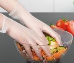 Food Grade Clear Powder Free Vinyl Gloves Latex Free Not Easy To Pierce