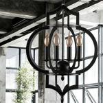 Creative Iron Pendant Lamp E14 American Decor Pendant Lamp Indoor Black