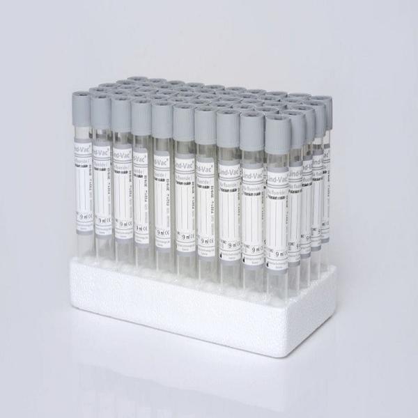 Sterile Blood Collection Tube Grey Top For Glucose And Lactate Research 1ml -