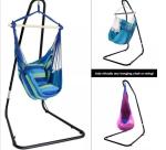 Indoor Outdoor Furniture Metal Patio Yard Hammock Chair Stand Adjustable and