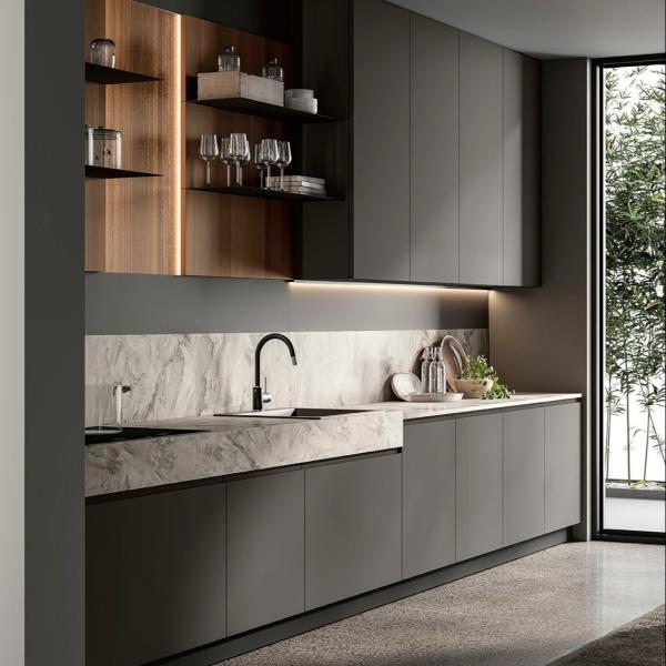 Modern Designs High End Affordable Custom Modular Furniture Black Lacquer Wooden