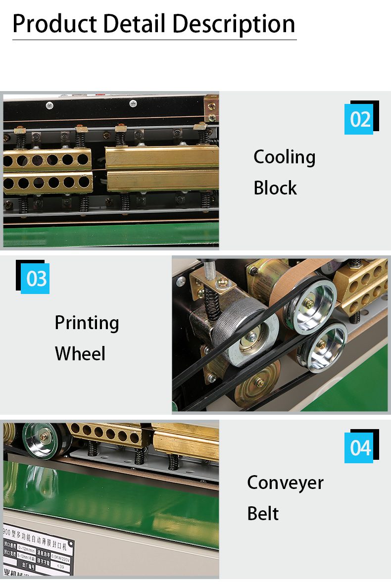 Food Beverage Automatic Bag Sealing Machine Plastic Packaging Industrial Bag Sealer