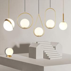 Wholesale Modern Pendant light Simple Acrylic Ball Bedside Hanging light Round Ball Global Pendant Lamp(WH-GP-38) from china suppliers