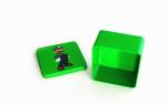 Tin Drum Tech Square Metal Tins 68 * 68 * 45 mm Candy Square Tin Containers