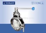 Sanitary grade manual butterfly valve multi - position handle for powder