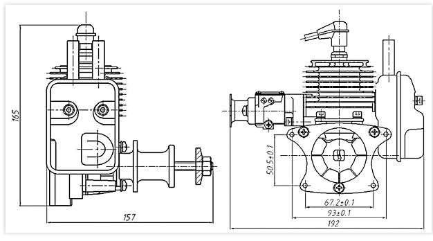 CDI Ignition System Sinotruk Spare Parts Airplane Model Air Cooled 2 - Stroke Engine