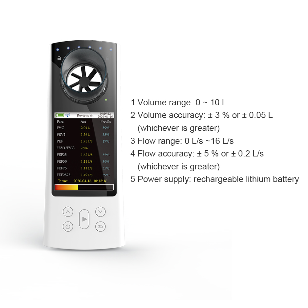 CONTEC SP80B USB CE Color Display Spirometer USB OC Software BT Spirometry Lung Volumetric Device FVC