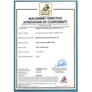 Qingdao Zhenxiong Mechanical Equipment Co., Ltd Certifications