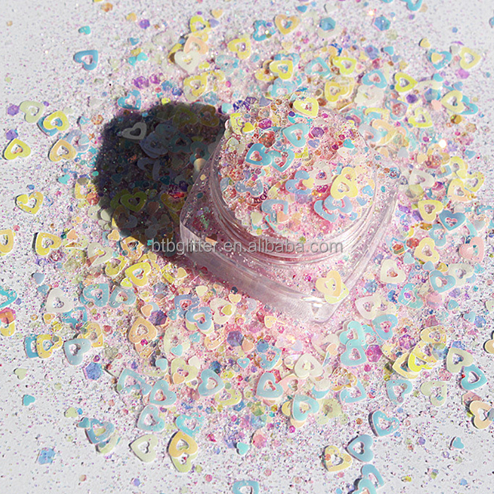 Gel UV Nail Art Glitter Mixes Shape Valentines Nail Glitter Paillettes for Other Holiday Supplies and Tattoo