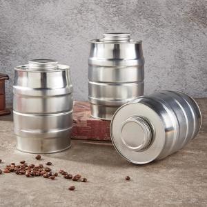 Wholesale Polished Round Metal Coffee Tin , Pure Tinplate Empty Coffee Cans from china suppliers