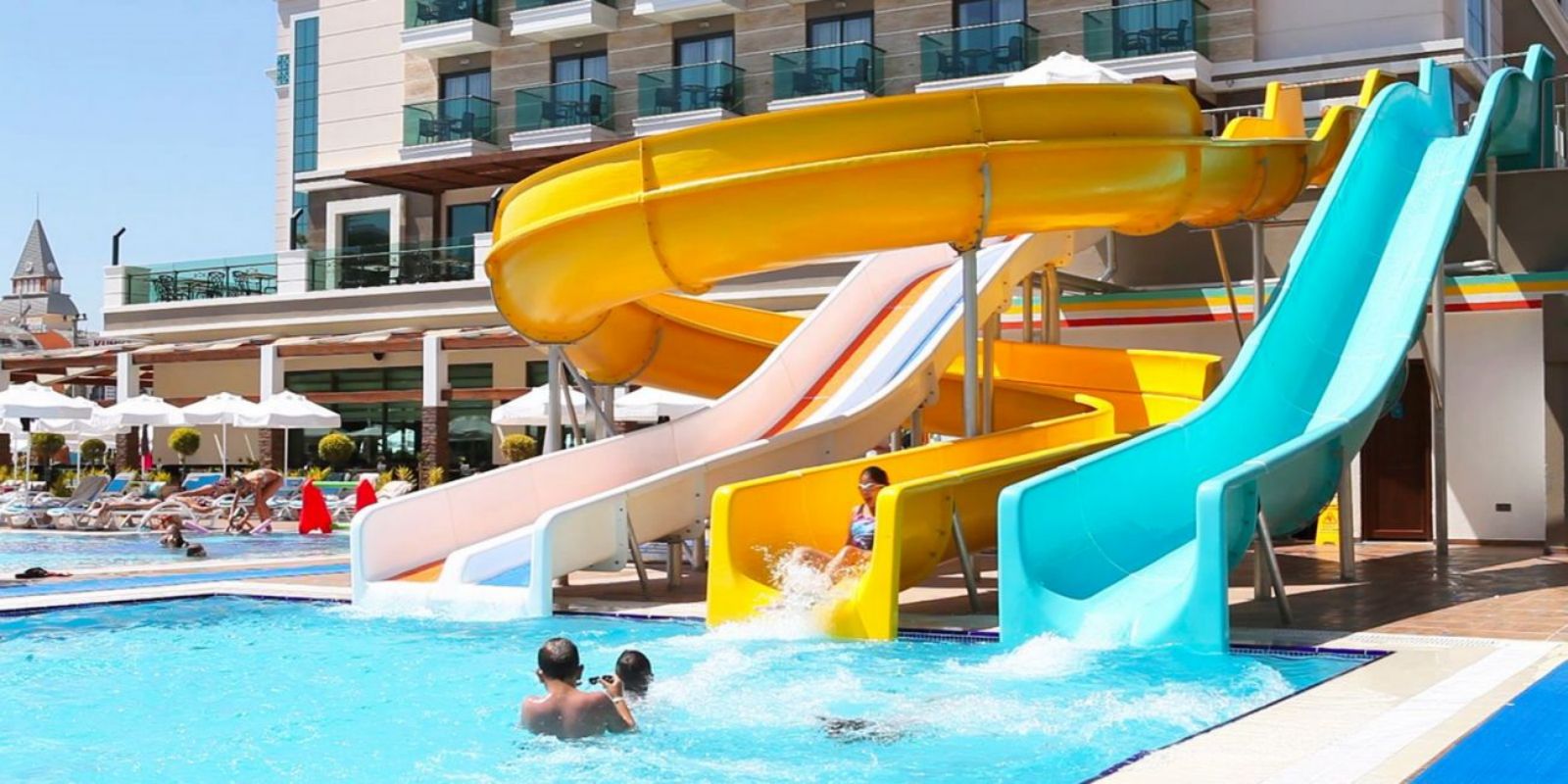 OEM Outdoor Water Park Playground Big Fiberglass Slide for Adults