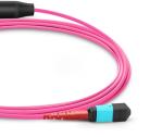 Pink OM4 MTP MPO Fiber Cable Multimode 24-144 Fibers Senko