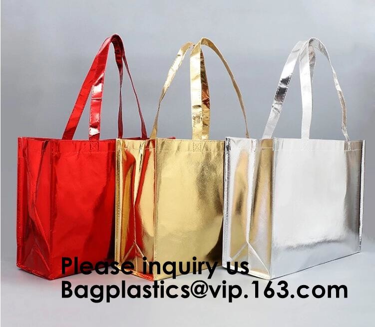 Metallic Laminated Non Woven Bag Eco-Friendly Cheap Promotional Shopping Non Woven Bag Recyclable Zip Non Woven Bag For