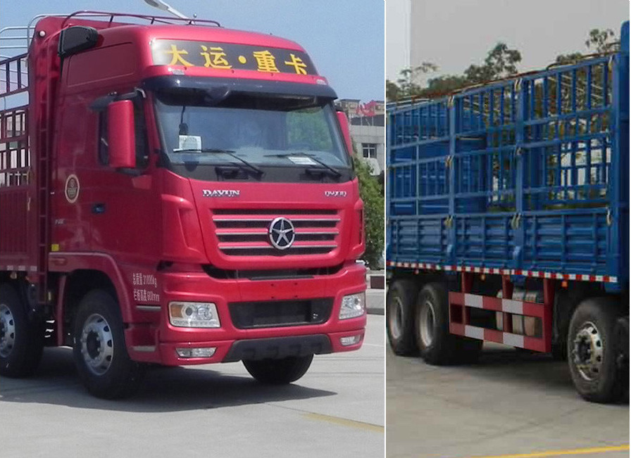 Dayun heavy-duty cargo transport truck diesel four-axle 3 seats 8×4 manual transmission 50 tons