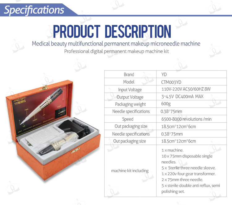 High Spped Permanent Makeup Tattoo Tattoo Guns Kits For Eyeliner / Lip