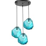 Stone Shape Glass Pendant Light / Modern Irregularity Restaurant Hanging Lights