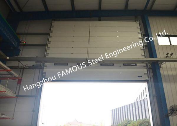 Overhead Sectional Steel Industrial Garage Doors Factory Up Ward Fast Lifting