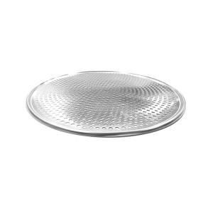 Wholesale 13 inch perforated round aluminum pizza pan punched pizza tray with holes baking tray from china suppliers