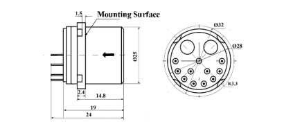 GSQAT160 Quartz Flexible Accelerometer Sensor with Bias