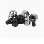M8 M10 Carbon Steel Hex Domed Cap Metal Nut Black White Zinc Plated Zn DIN1587