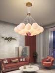 Nordic 3D Printed Moon Lampshade Chandelier Glass LED Hanging Lights(WH-GP-96)