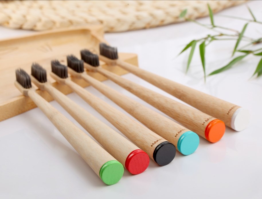Kids 100% Eco Bamboo Toothbrush Compostable Wood Fiber Bristles