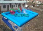 Blue Inflatable Swimming Pools For Inflatable Water Slide / Water Balls