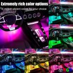 USB RGB Car LED Lights Strip Interior LED Lights for Cars 4 Music Sync Effects