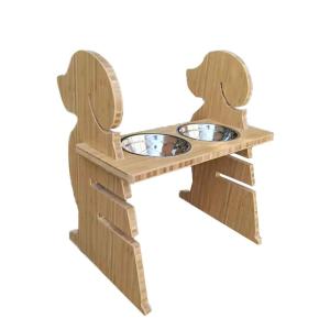 Wholesale Pet Feeding Food Standing Type Installation Bamboo Neater Feeder with Elevated Bowl from china suppliers