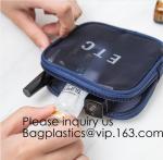 Men and Women Mesh Cosmetic Pouch Set Toiletry Bags See Through Travel Makeup