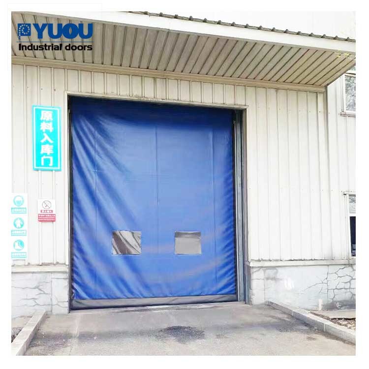 Air Tight 5*5m Quick Roll Up Doors PVC Fabric Fireproof For Pharmaceutical Factory