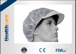 Wholesale Nonwoven PP Disposable Head Cap Bule/White Cap With Peaked CE ISO FDA For Food from china suppliers
