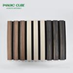 Fr MDF Slatted Timber Acoustic Panels for Wall and Ceiling Decoration 12mm