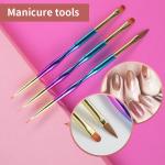 Gradient Handle Acrylic Nail Brush 3D Liner Drawing Nylon Soft Set Hair