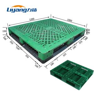 Wholesale Green PP Euro Pallet 1000x1200 Rackable Plastic Pallets Single Side from china suppliers